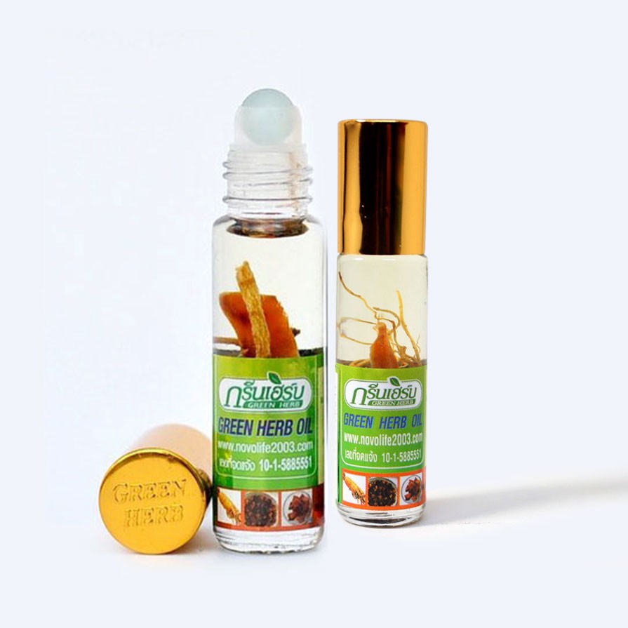 Dầu lăn thảo dược nhân sâm Thái Lan Ginseng Green Herb Oil 8ml