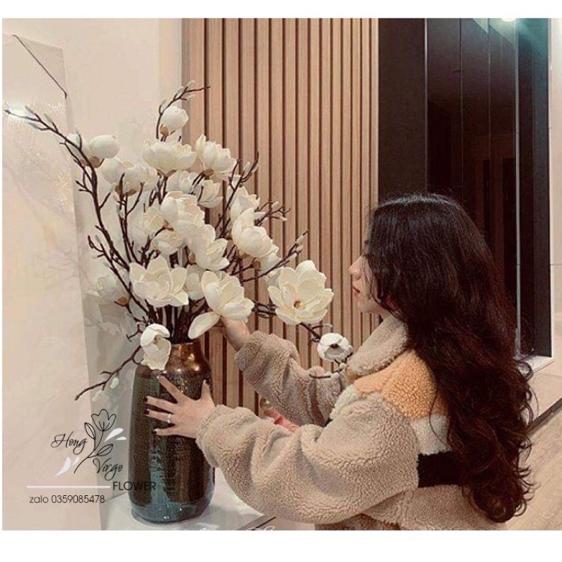 Cành Mộc Lan cổ cao cấp dài 1,3m