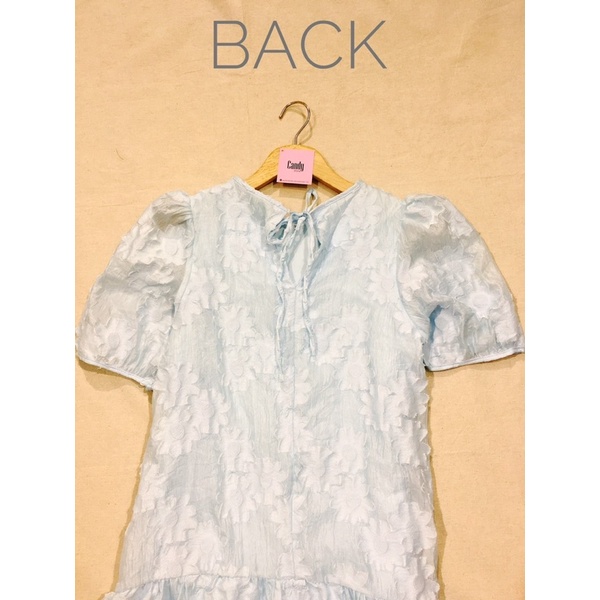 Đầm đuôi cá form suông hoa xanh