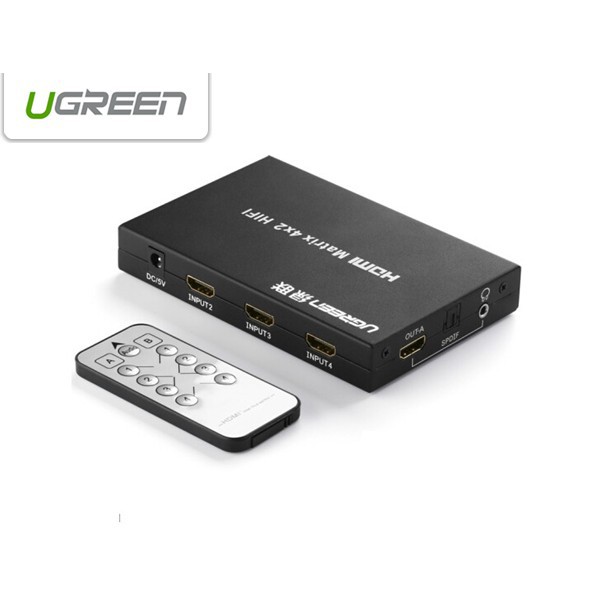 Bộ gộp (Switch) MATRIX HDMI 4 IN 2 OUT Chính hãng UGREEN 40216 cao cấp