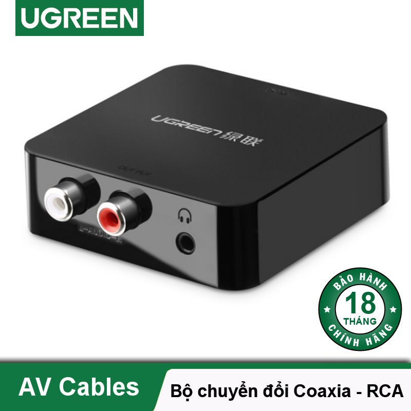 Chuyển đổi Optical + Coaxial to AV + Audio 3.5mm  Cao cấp Ugreen 30523_Hàng chính hãng