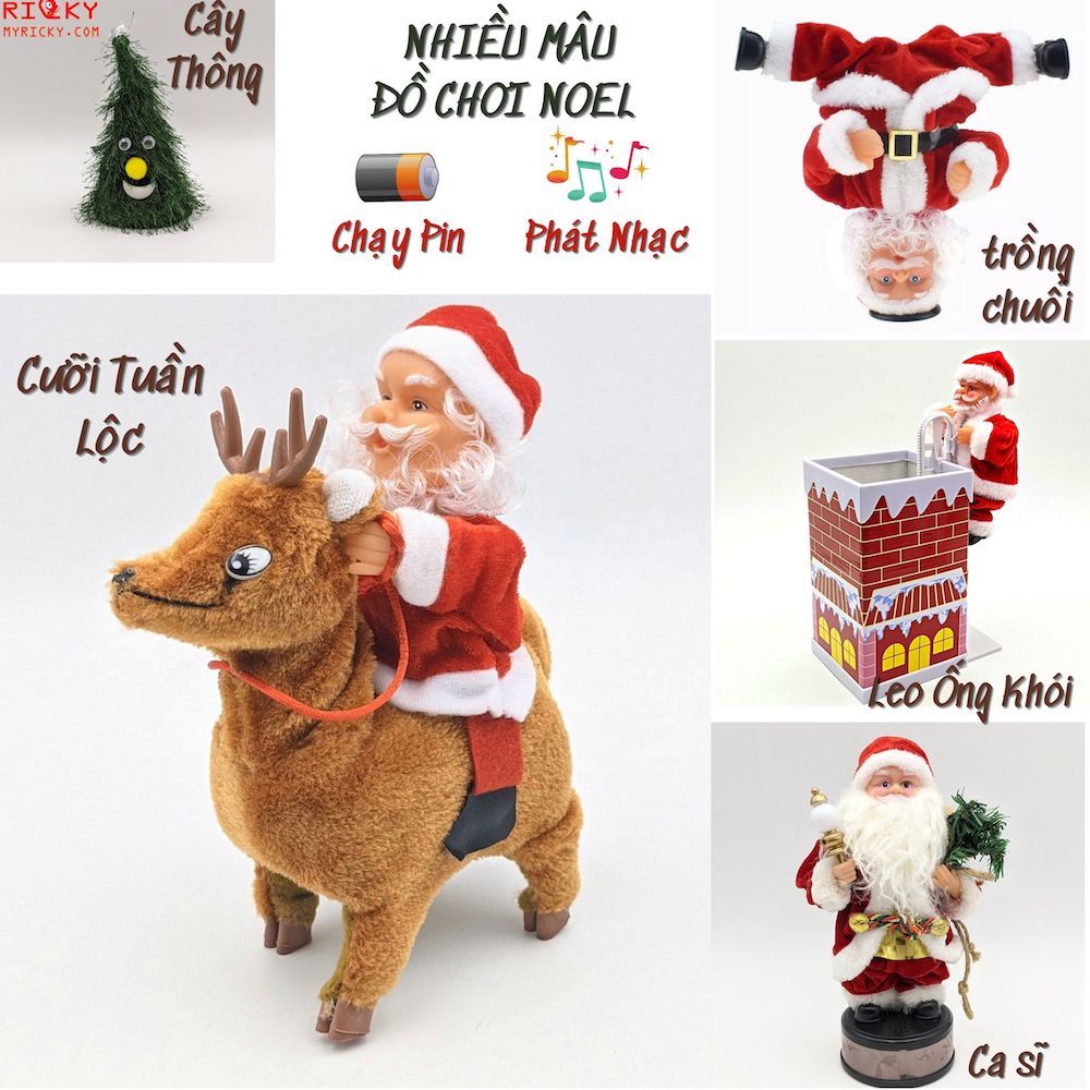 Đồ chơi ông già Noel[NHIỀU MẪU] có nhạc vui nhộn  Ông già Noel đi phát quà lễ giáng sinh  Bảo Hành 30 Ngày✅