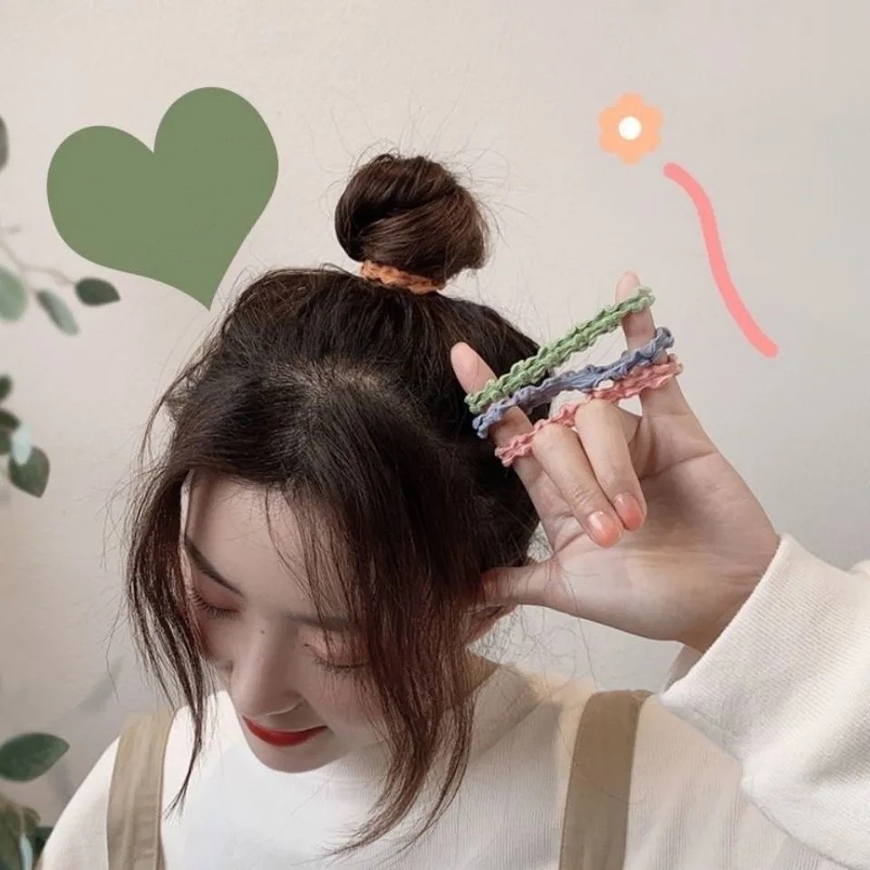 Dây thun buộc tóc co giãn nhiều màu tùy chọn thời trang cho nữ