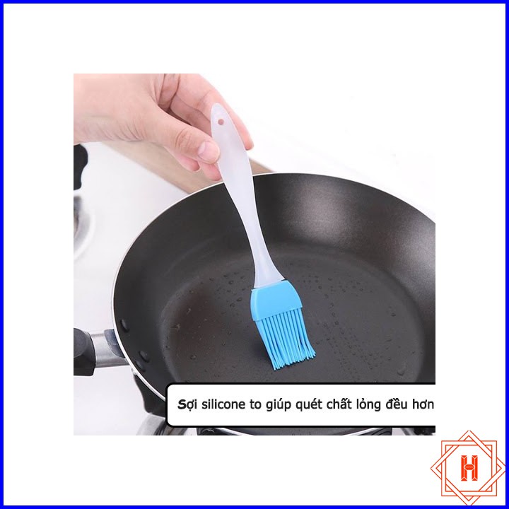 Chổi Quét Dầu Mỡ, Nước Sốt, Mặt Bánh Silicone Cán Nhựa (Màu Ngẫu Nhiên) { H }