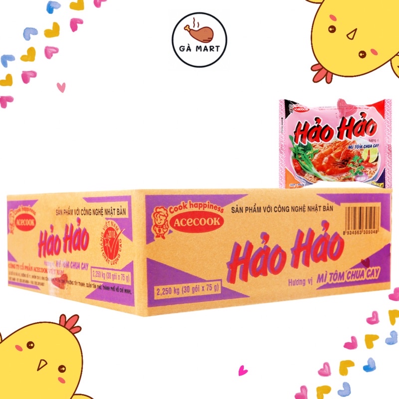 Thùng Mì Hảo Hảo Tôm Chua Cay 30 gói 75g