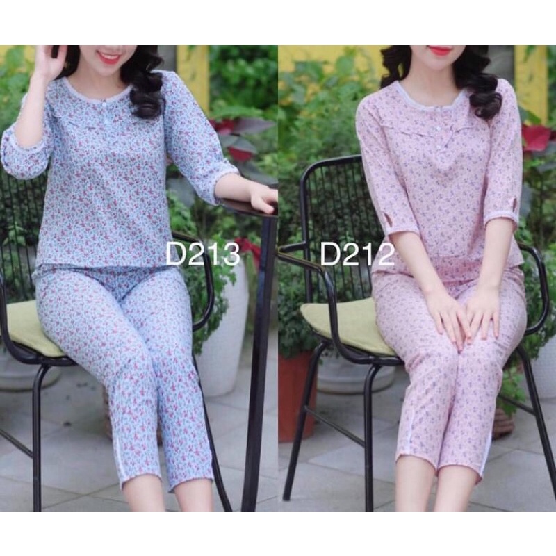 Bộ mặc nhà mùa thu đông, chất vải mềm, kiểu dáng trẻ trung, đủ size