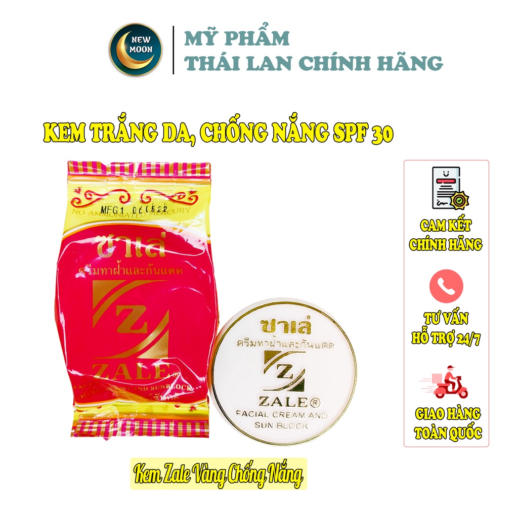 Kem Dưỡng Trắng Da ZALE Vàng 3g Chống Năng SPF 30