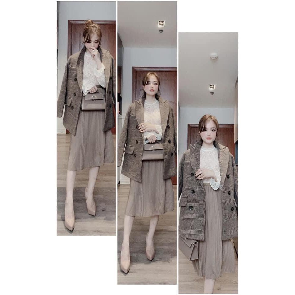 Áo phao dạ cổ vest 6 nút hàng 2 lớp kèm ảnh thật 165 | BigBuy360 - bigbuy360.vn