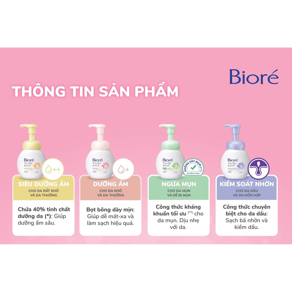 Sữa rửa mặt Biore Marshmallow 150ml