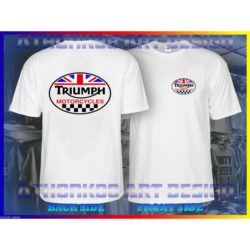 Áo Thun Nam Họa Tiết Triumph Uk Racing Motor Cá Tính