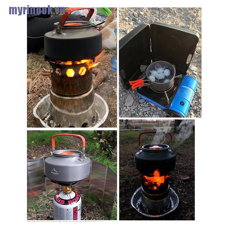 <rinook>Camping Tableware Outdoor Cookware Set Pots Tourist Equipment Utensils Hiking