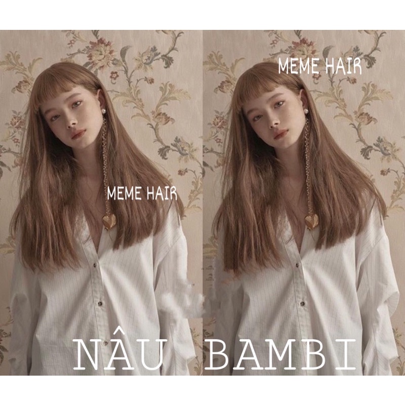 (Không Tẩy) Combo Nhuộm Tóc Nâu BamBi