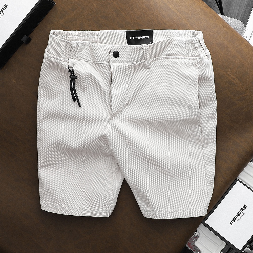 Quần Shorts Nam Dakota Kèm Phụ Kiện Treo Mẫu Basic Lịch Lãm Chất Liệu Pique Form Slimfit Tôn Dáng - FAPAS