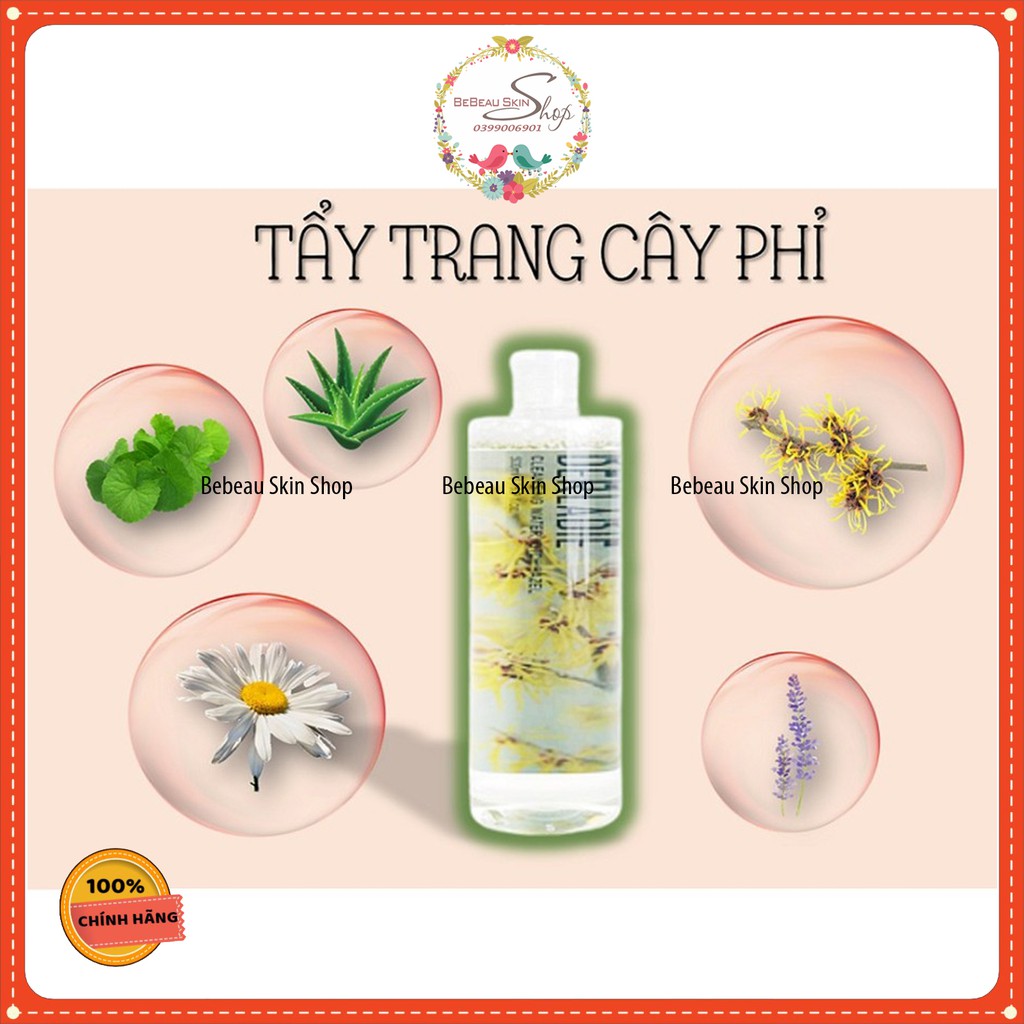 Nước Tẩy Trang Chiết Xuất Từ Cây Phỉ Derladie Cleansing Water