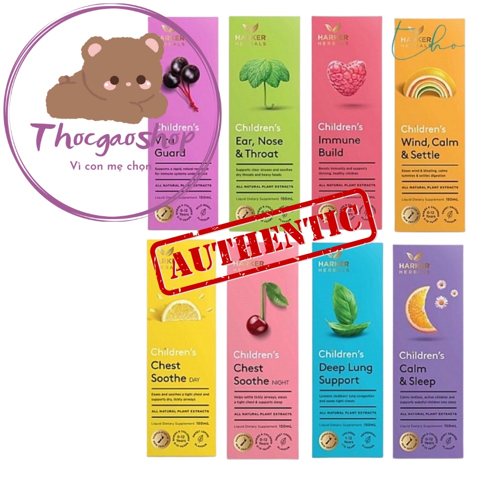 Bộ sản phẩm siro thảo dược Harker Newzealand 150ml cho bé