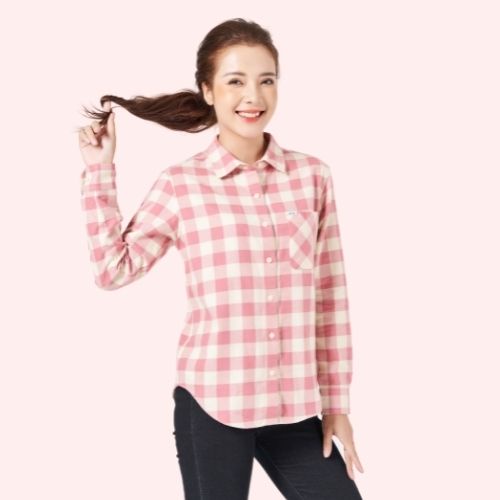 Áo sơ mi YODY nữ dài tay, sọc kẻ caro SMN4494 | BigBuy360 - bigbuy360.vn
