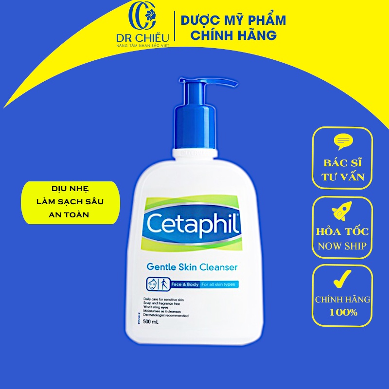 Sữa rửa mặt Cetaphil ⚜️CHÍNH HÃNG⚜️ Cetaphil Gentle Skin Cleanser 500ml