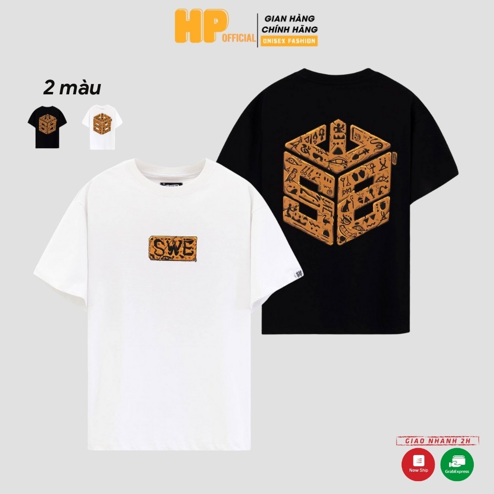 Áo thun tay lỡ SWE EGYPT TEE form rộng Unisex nam nữ phong cách Ulzzang - AT11 - Happy Style