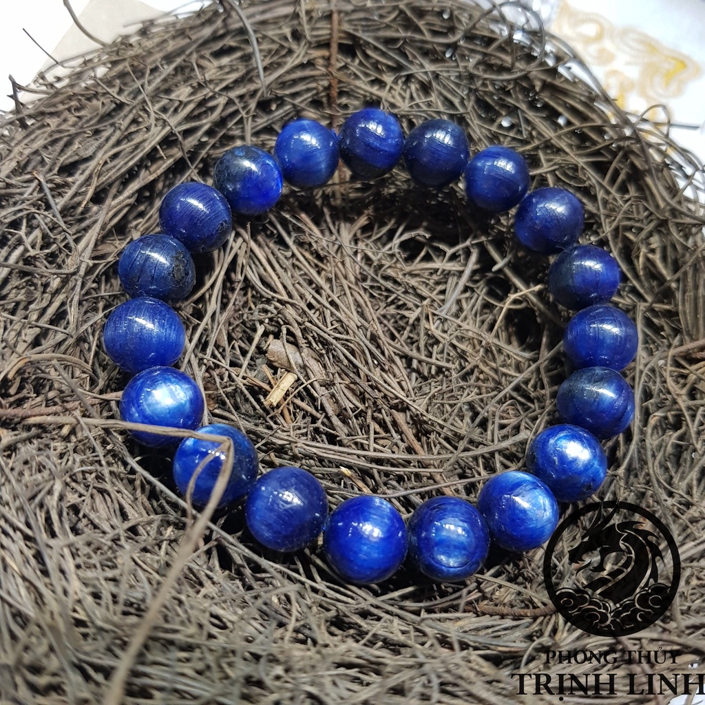 VÒNG TAY CHUỖI KYANITE XANH ĐẬM LOẠI ĐẸP