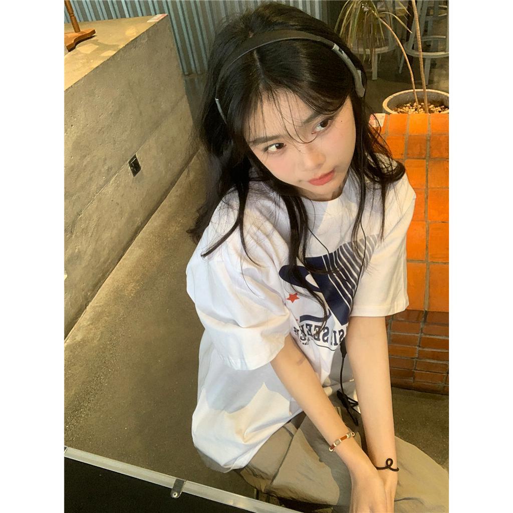 「 WELOVE1 」Áo Thun Tay Ngắn Cổ Tròn In Họa Tiết Thời Trang Mùa Hè Cho Nữ