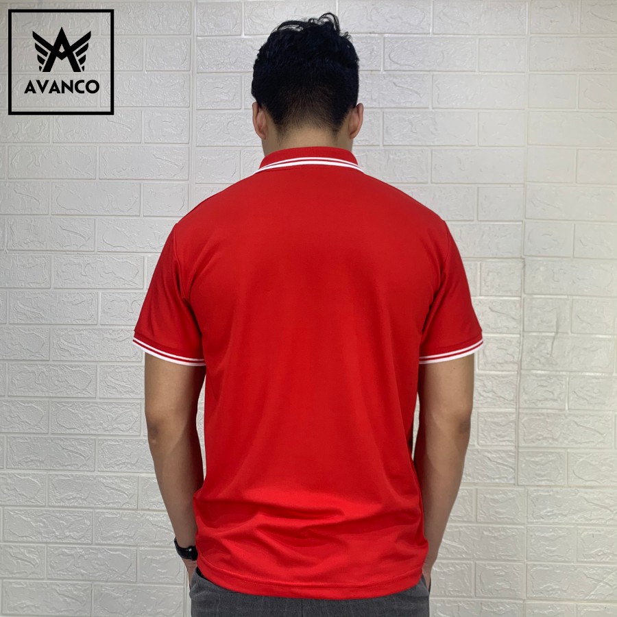 Áo thun polo trơn nam phối cổ chất cotton cá sấu, Full size đến 90kg AVANCO - AT22 | BigBuy360 - bigbuy360.vn