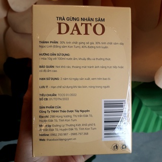 Trà gừng nhân sâm Dato