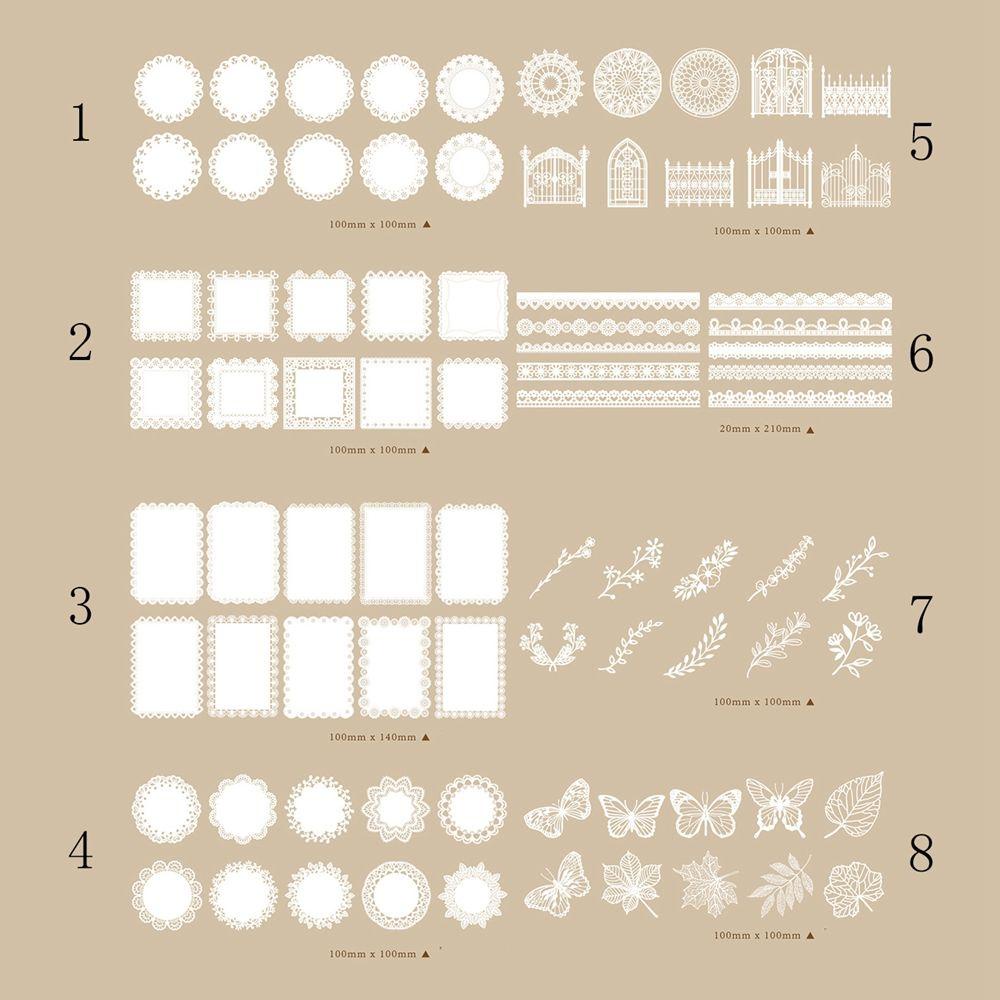 YIYU Giấy Thủ Công Dạng Ren Rỗng Dùng Trang Trí Album Ảnh / Sổ Lưu Niệm