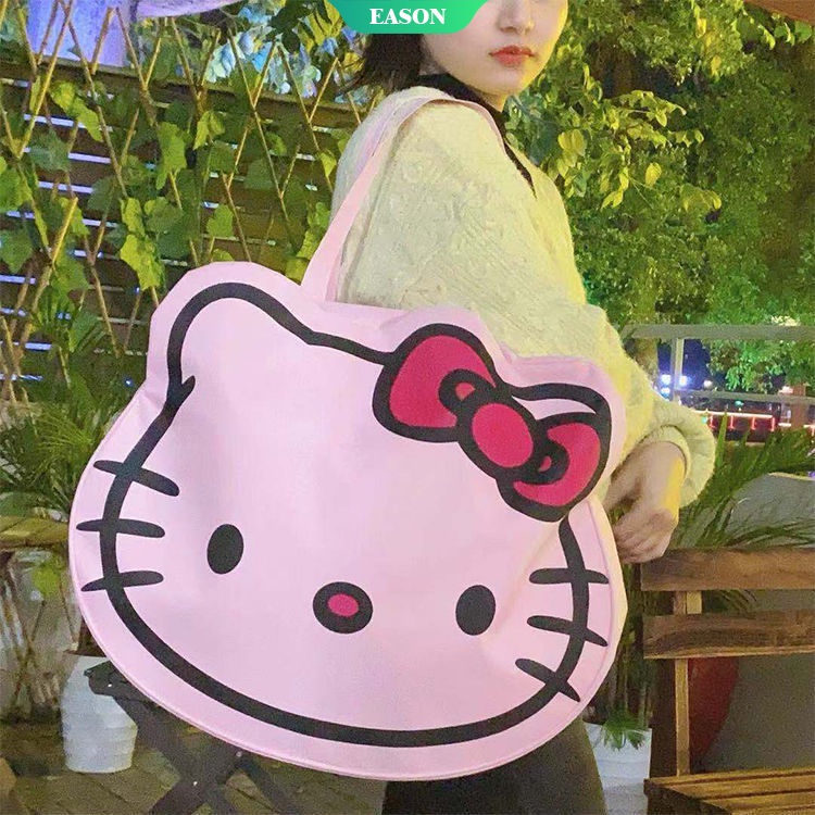 Sanrio Túi Xách Đeo Vai Hoạt Hình Hello Kitty Sức Chứa Lớn 2021 Thời Trang Cho Nữ