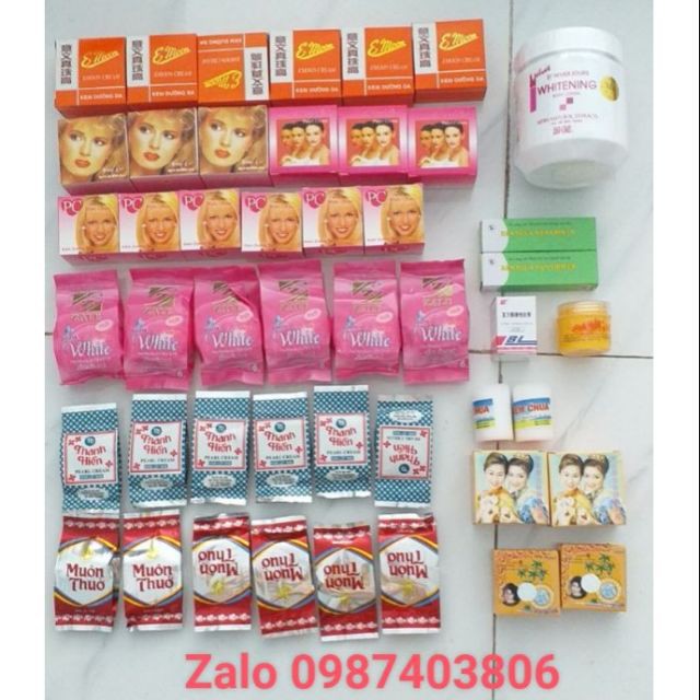 Combo kem trắng da body 245