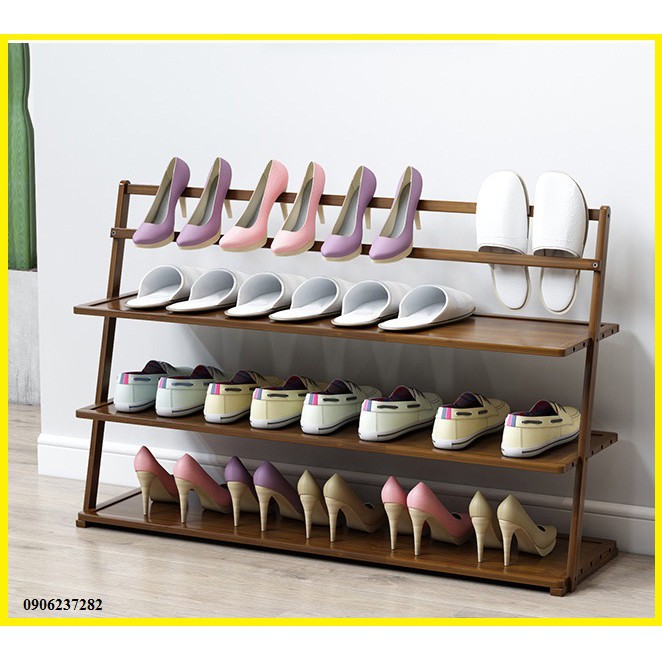 Kệ giày, kệ để cây đa năng màu óc chó 3 tầng 70x24x60 (ngang 70)