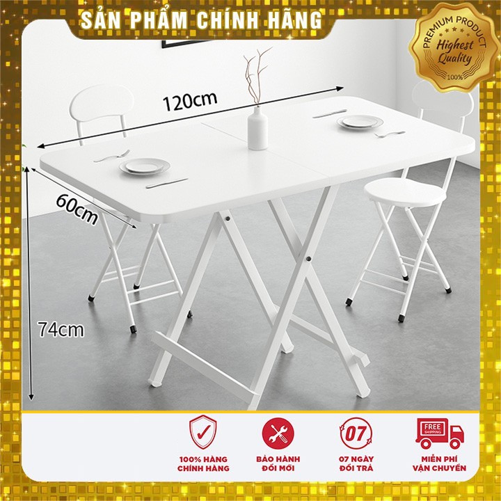 Bộ bàn ăn thông minh gấp gọn đa năng bằng gỗ kèm 4 ghế, có ba kích thước | BigBuy360 - bigbuy360.vn