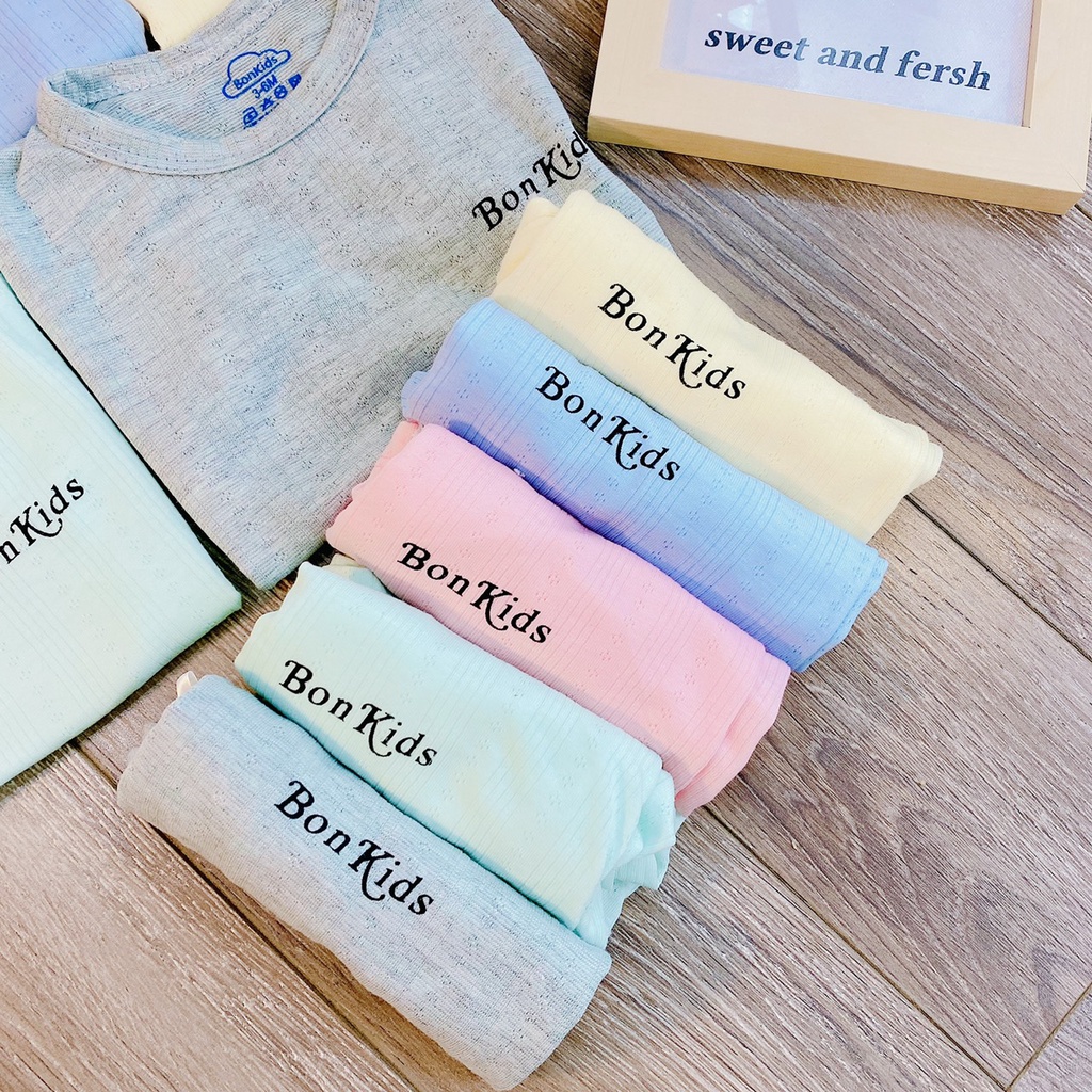 Bộ Cộc Tay Thông Hơi Cao Cấp Nhiều Màu Cho Bé Sơ Sinh Từ 3-11kg, Hiệu BonKids Vải Mềm Mịn - Thấm Hút Mồ Hôi Tốt - BO26