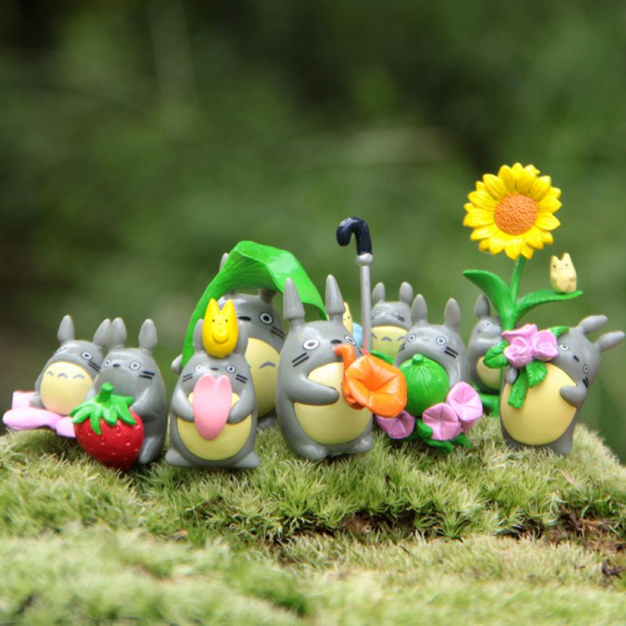 Bộ 9 Mô Hình Totoro Dùng Trang Trí Tiểu Cảnh / Nhà Búp Bê