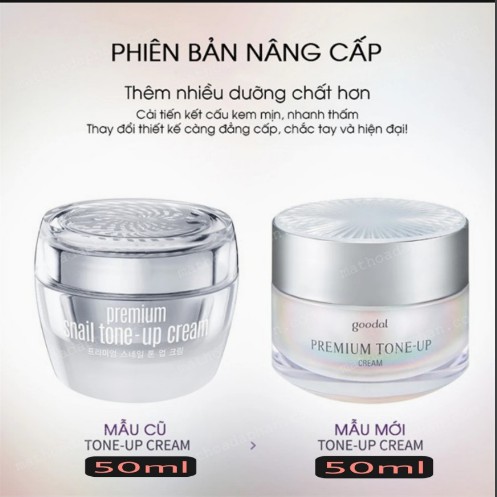 KEM DƯỠNG DA ỐC SÊN GOODAL PREMIUM SNAIL TONE UP CREAM 50ML | BigBuy360 - bigbuy360.vn