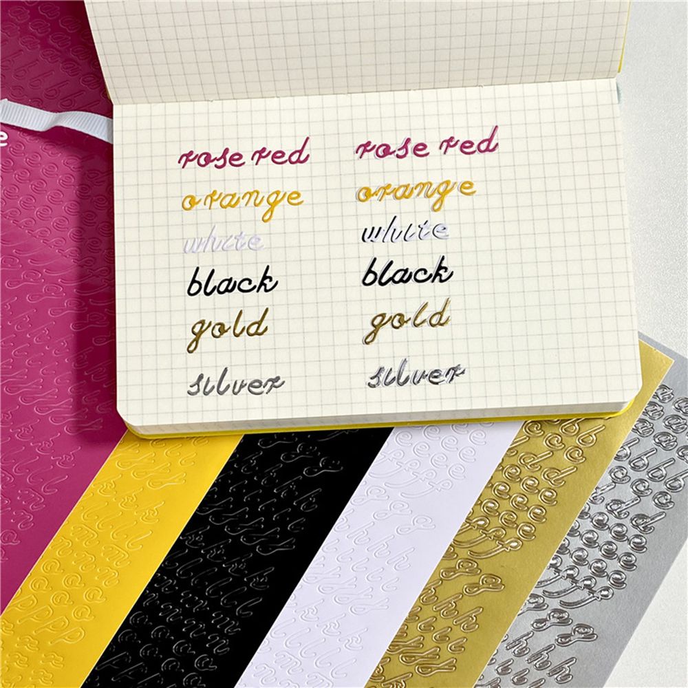 Miếng dán hình chữ cái nhiều màu sắc trang trí sổ tay DIY