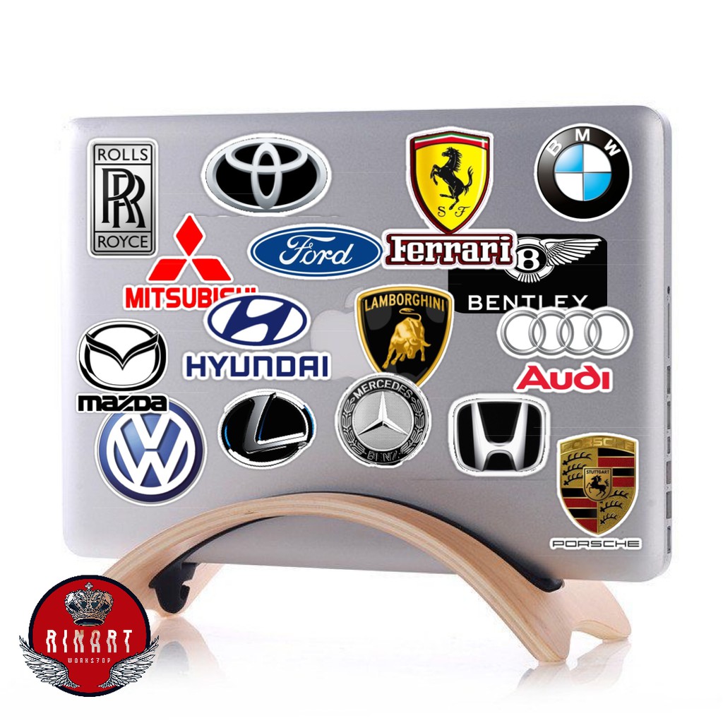 [STICKER 1K] SET 50 STICKER CAR BRANDS SIÊU CHẤT DÁN TRANG TRÍ ĐT LAPTOP VALI TƯỜNG TỦ KỆ MŨ BẢO HIỂM XE MÁY NOTEBOOK