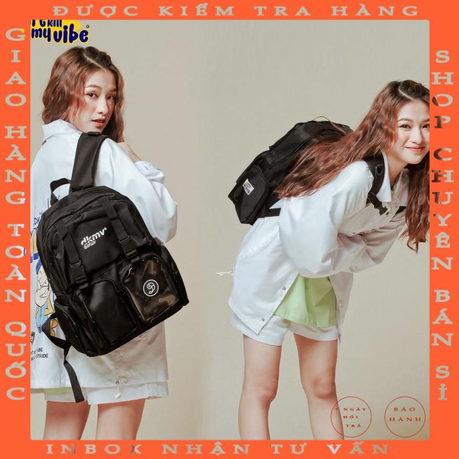 DKMV Balo Logo màu đen Don't Kill My Vibe | Logo Backpack - Black - tichchua
