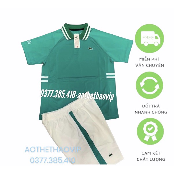 [HÀNG MỚI] Bộ thể thao nam Tennis Lacoste. Bộ đồ quần áo nam cao cấp HOTTT 2021