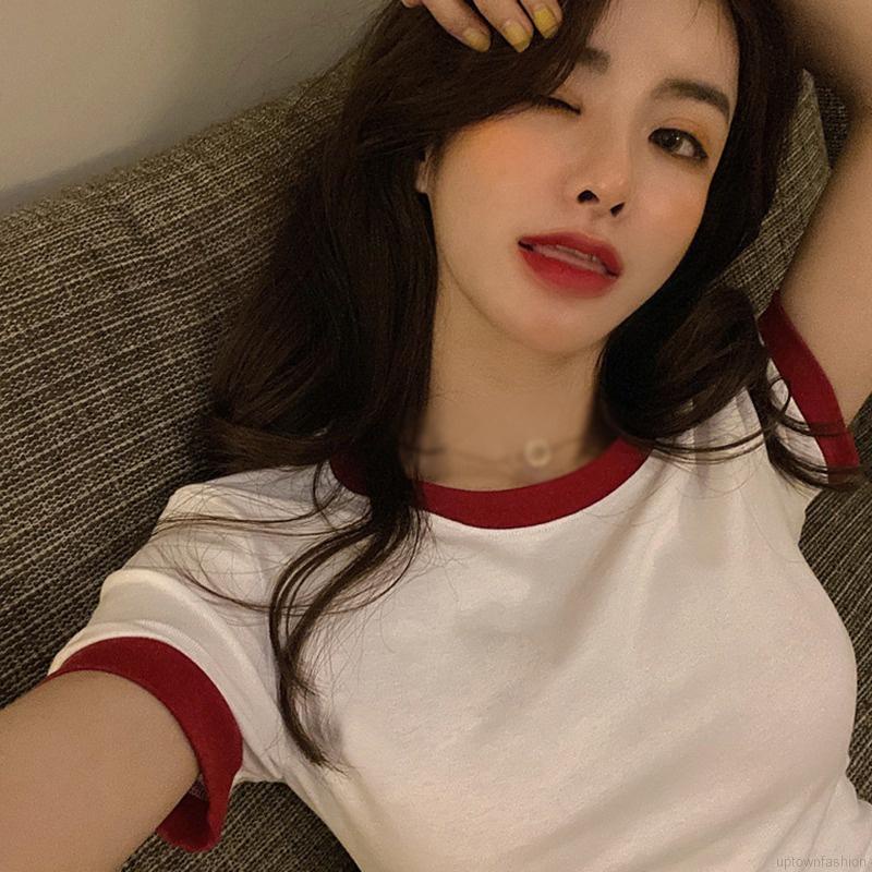 Áo Thun Lửng Tay Ngắn Thời Trang Dành Cho Nữ