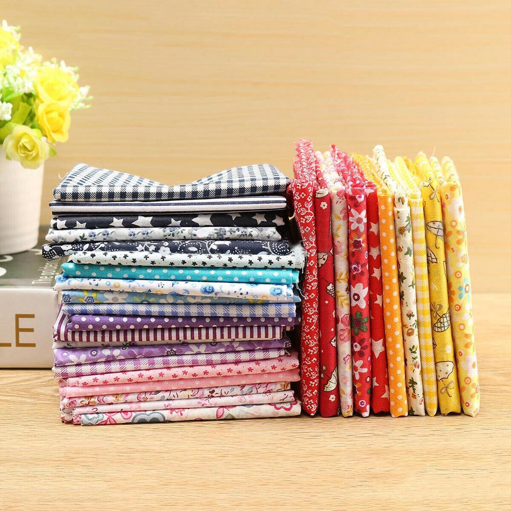 Set 5 miếng vải cotton dùng để tự may vá thủ công họa tiết xinh xắn