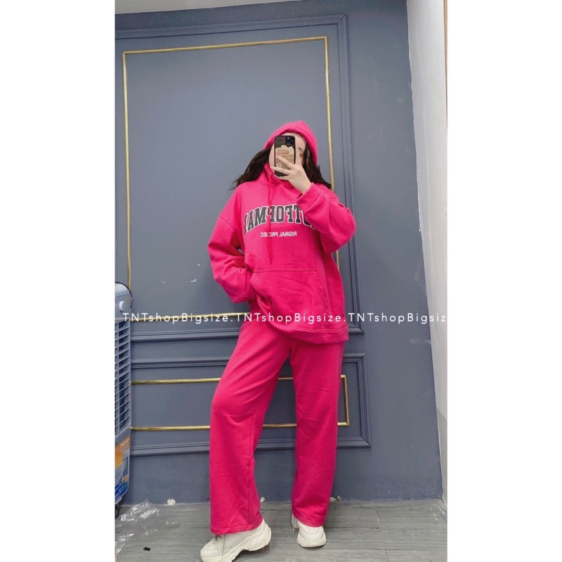 Áo HOODIE Nỉ Bông - QUẦN ỐNG RỘNG UNISEX [ TNT SHOP BIGSIZE 60KG 90KG ] | BigBuy360 - bigbuy360.vn