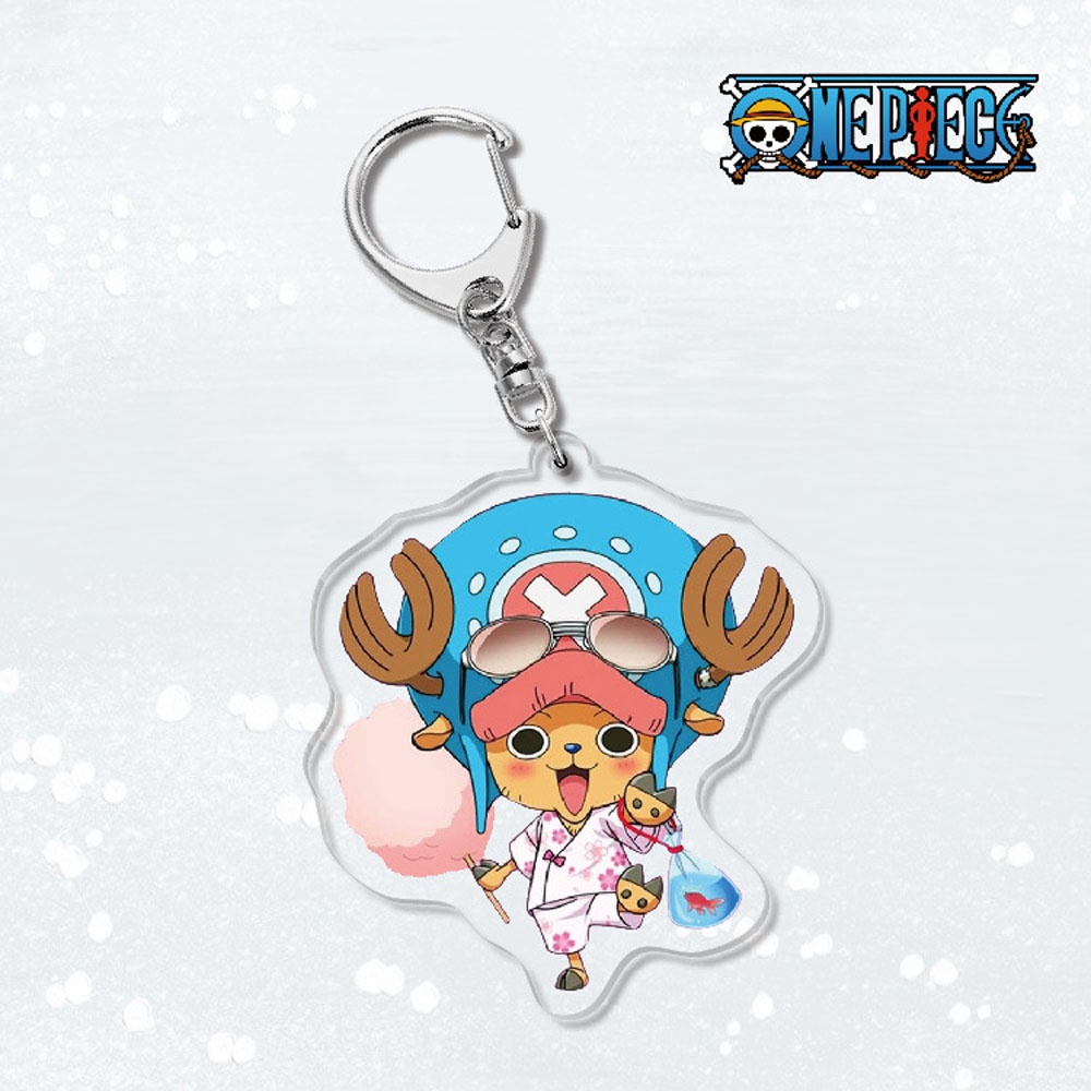 Móc khóa nhựa acrylic hai mặt hình nhân vật Luffy Sanji trong phim hoạt hình One piece