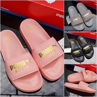 Dép puma da lộn quai ngang unisex