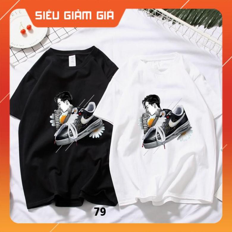 [FREESHIP-ẢNH CHỤP THẬT] Aó phông hoa cúc G-Dragon phối giầy hot trend mã 79