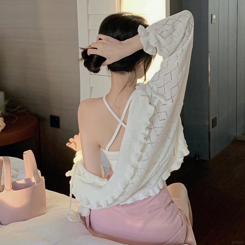 Áo croptop màu sắc ngọt ngào quyến rũ phong cách Hàn Quốc cho nữ