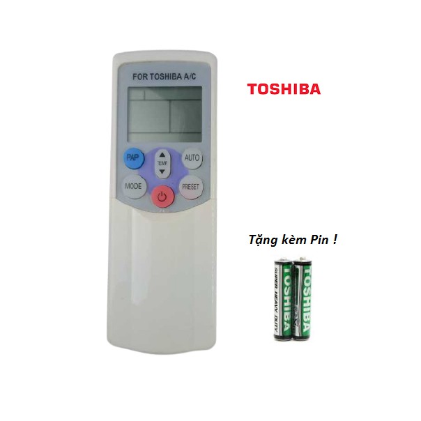 Remote máy lạnh TOSHIBA - Điều khiển điều hoà TOSHIBA (nắp trượt) - tặng pin !