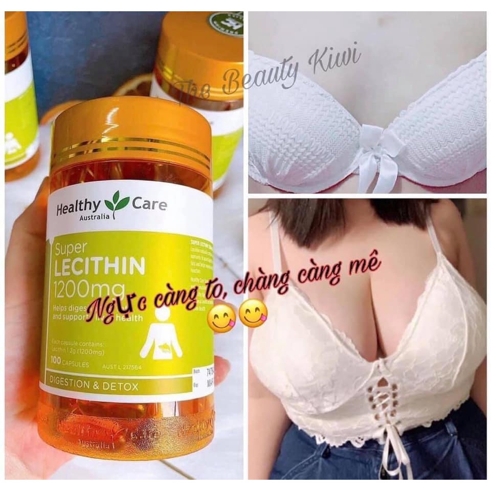 Viên Uống Mầm Đậu Nành Healthy Care Super Lecithin 1200mg Úc Chính Hãng 100 Tăng Vòng 1