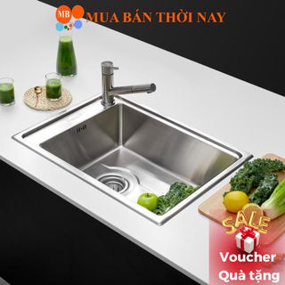 Chậu rửa chén inox Malloca MS 5066W, bồn rửa bát inox 304, Cam kết chính hãng