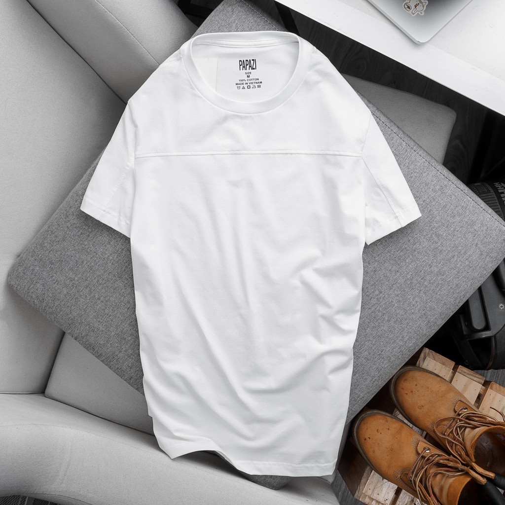 Áo thun kẻ ngang nam tay ngắn trơn 100% cotton, áo phông co gian cao cấp dáng rộng dễ phối