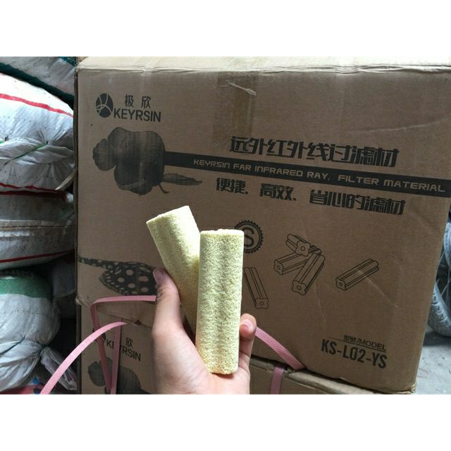 Combo 10 Thanh Sứ Lọc Hoa Mai Nhỏ Size 9.3x3 Lọc Nước Hồ Cá ( Chính Hãng Kreysin )